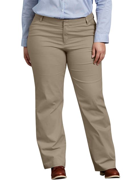 dickies women's relaxed straight stretch twill pant|plus size relaxed fit pants.